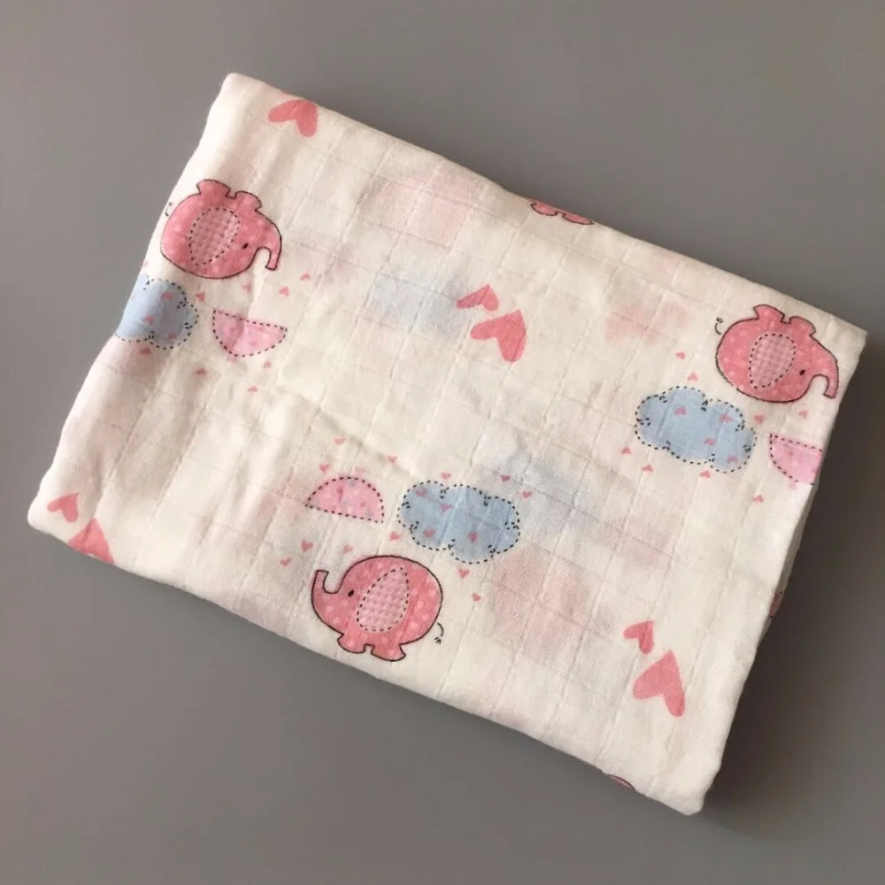 Муслиновая ткань 100% хлопок пеленки для новорожденных детские одеяла двухслойная