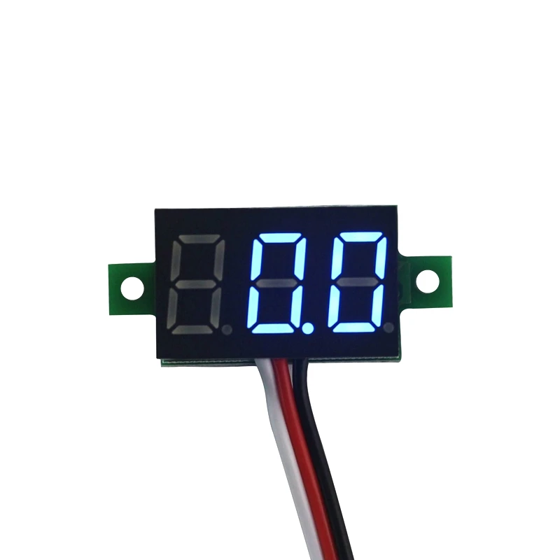 Синий DC 0-100V Автомобильный цифровой дисплей Вольт Напряжение Панель метр Вольтметр батарея монитор - Цвет: Синий