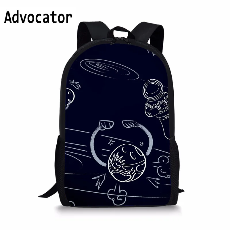 ADVOCATOR Cool Alien Cartoon Pattern School Supplies Teenage Plecak College Bookbag Shoulder Pack Schoolbag for Boy Kid Backpack