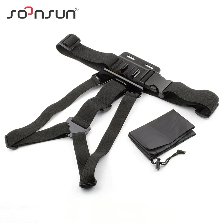 SOONSUN Регулируемый эластичный нагрудный ремень для GoPro Hero 3 4 5 6 7 для SJCAM для Xiaomi Yi для Go Pro аксессуар
