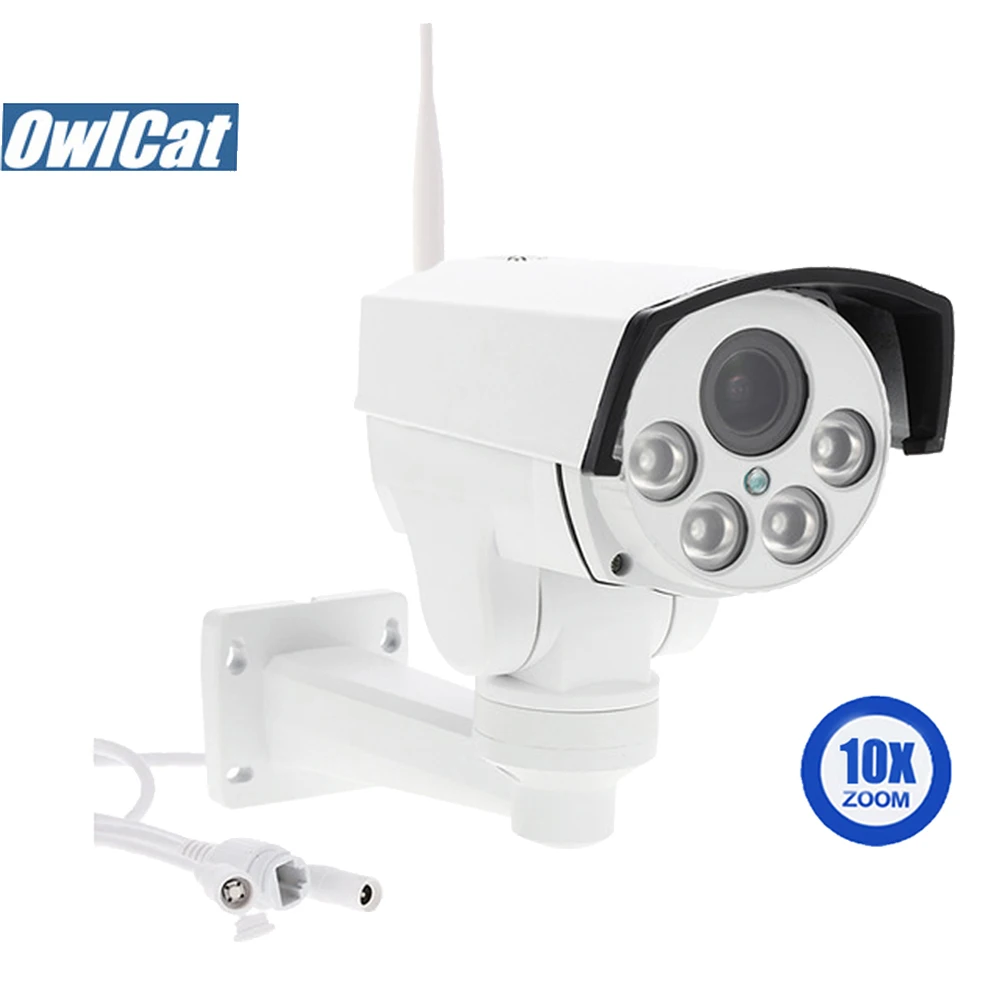 HD 1080P PTZ IP камера Wifi Открытый 10X зум Автофокус 2.0MP Аудио Микрофон безопасности CCTV Wifi камера водонепроницаемый ИК ONVIF2.4 SD слот