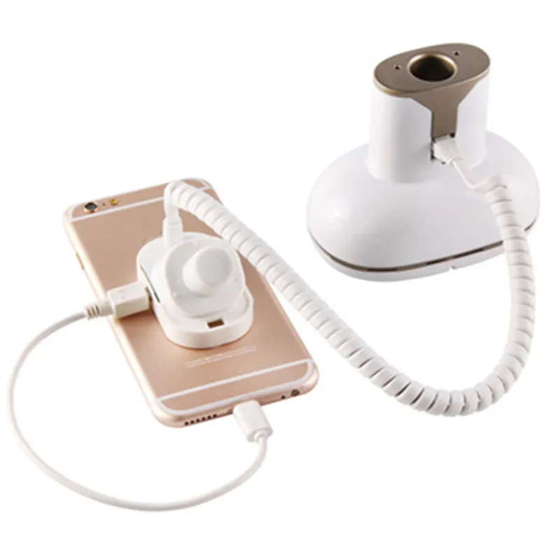 (10 Set/Lot) CJ7000 White Color Abs Material Remote Control Buzzer Built-in Battery Phone Store Burglar Alarms Charger Holder