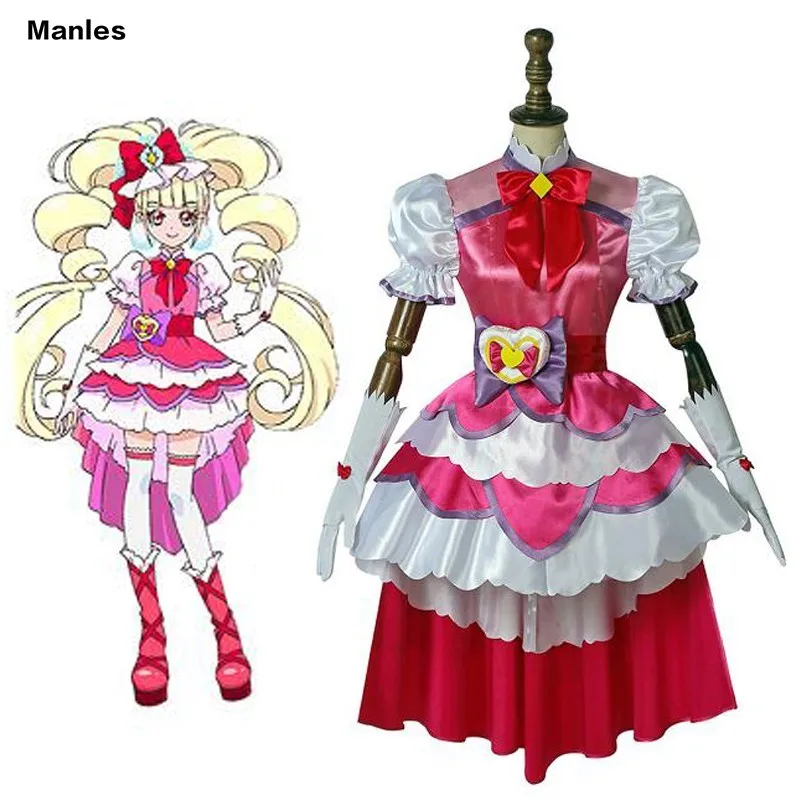 Full set HUGTTO симпатичный милый маскарадный костюм Aizaki Emil Ruru Amour Cure Amour machinery карнавальный костюм изготовленный на заказ костюм для Хэллоуина полный комплект платье для девочки - Цвет: Full set