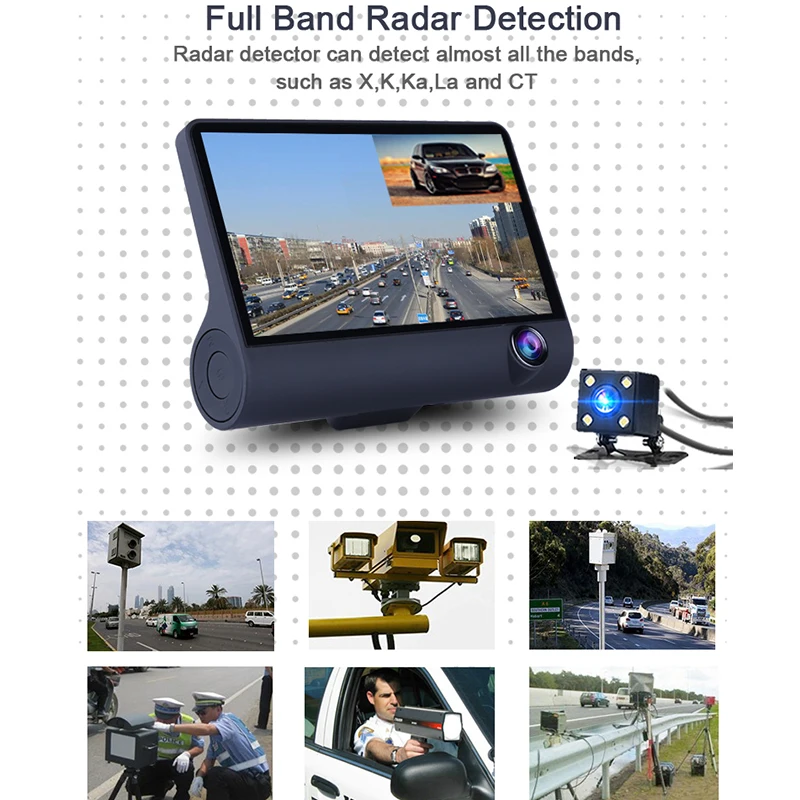 Русский Голос 3 в 1 Радар автомобилей DVR GPS трекер 4 0 дюймов way камеры видео