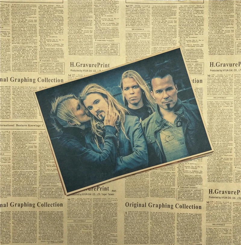 Винтажный Ретро-постер Apocalyptica в стиле рок-группы музыки гитары матовая