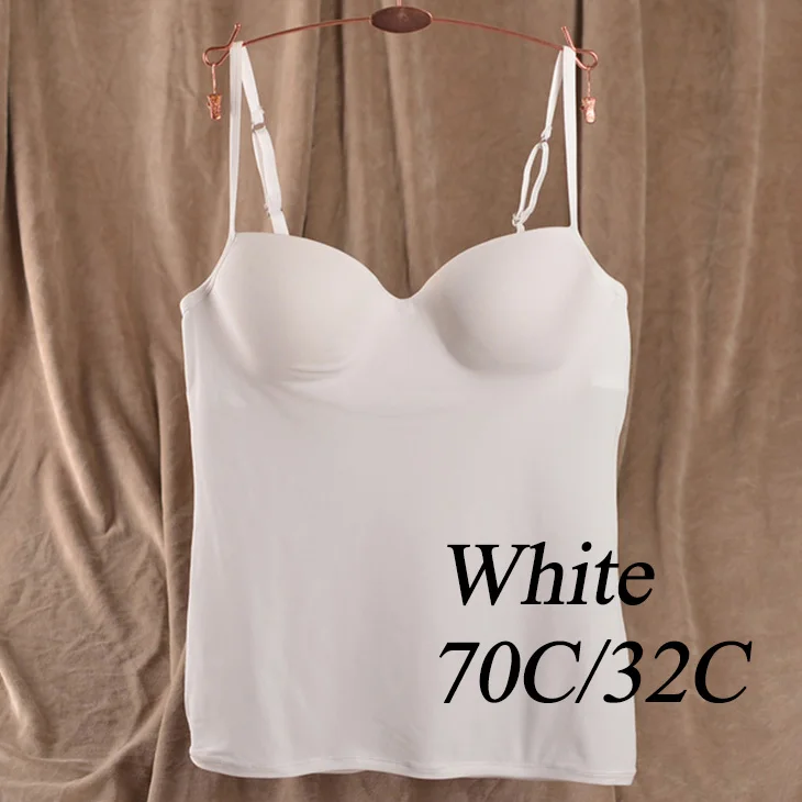 70C White Женская майка Allure, незаменимая бесшовная одежда для отдыха, регулируемый крошечный топ на бретелях 70 75 80 85 B C, чашка - Цвет: 70C White