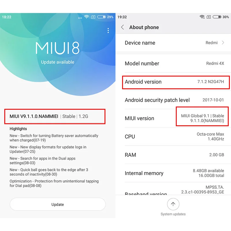 Оригинальный Xiaomi Redmi 4X4 X смартфон 2 ГБ 16 5 0 &quotHD Экран Snapdragon Octa Core 4 г LTE 4100 мАч 13MP