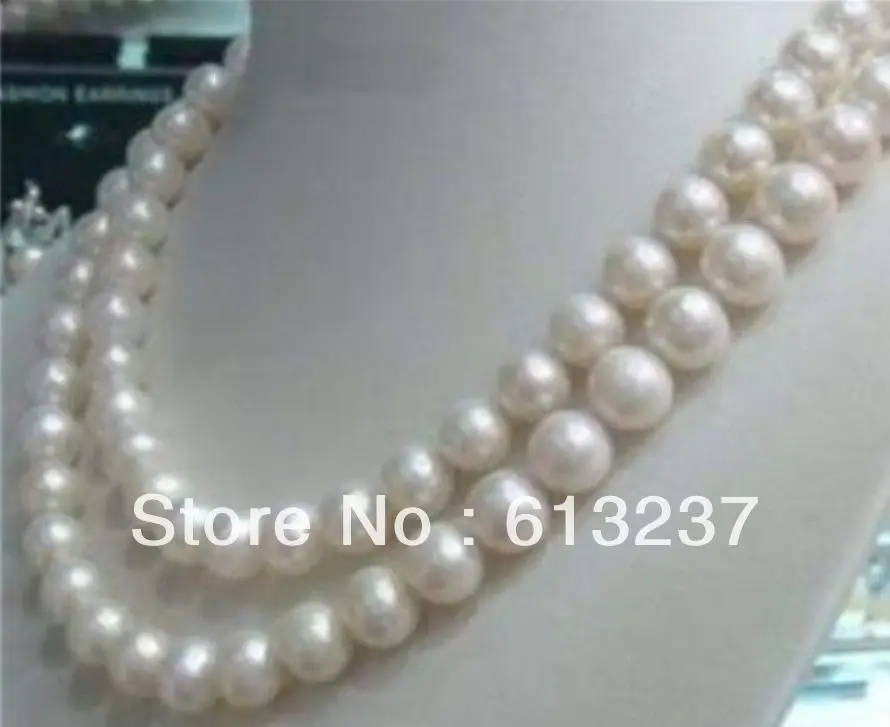 

new 2015 Fashion Style diy 8-9mm Cultured White Akoya pearl necklace 34" pearl jewelry making YE2079