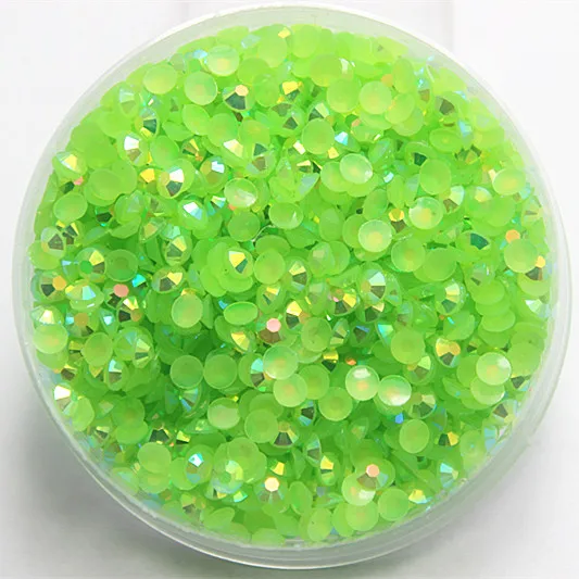 4 мм SS16 2000 Φ не горячая фиксация смолы зеленый AB Желейный камень для