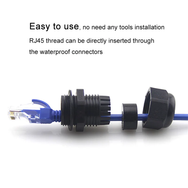 EMK IP67 ЗАЩИТА M22 Ethernet LAN RJ45 AP водонепроницаемый соединитель для двойного
