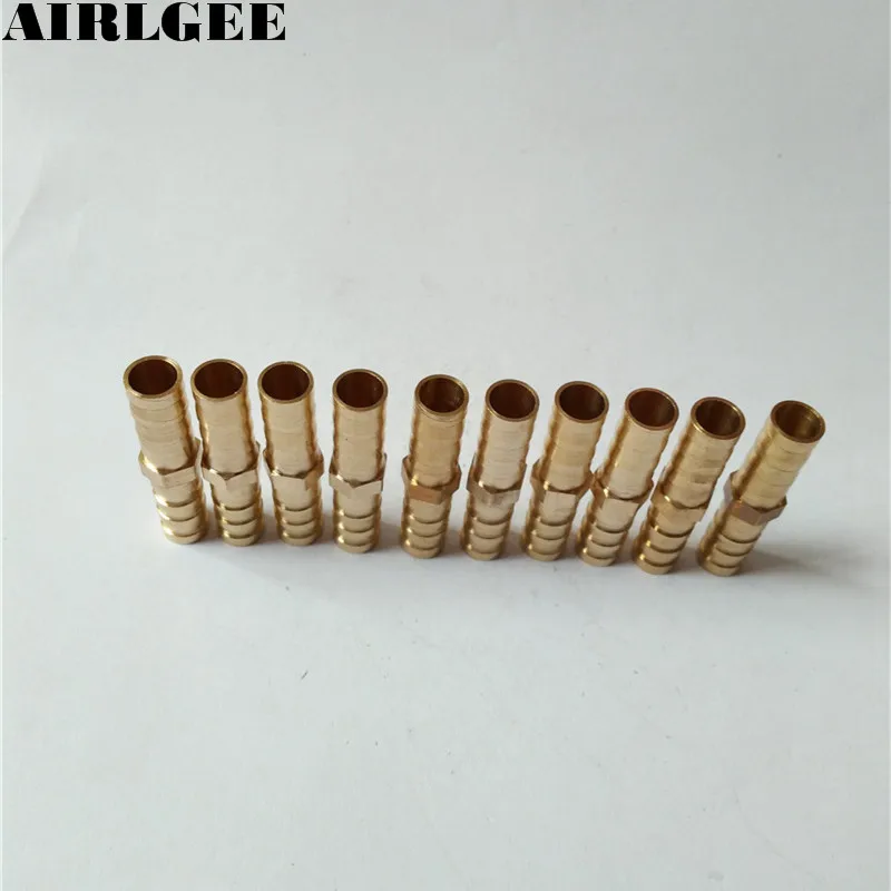 10pcs Brass 8mm OD Equal Straight Barb Fitting Adapter for Pneumatic Air Hose Connectors | Parts