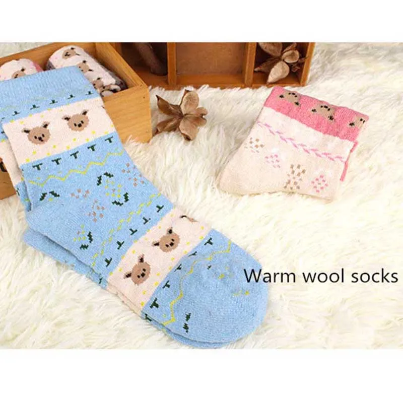 5 пар/партия новые носки осенне зимние толстые теплые с кроличьим мехом модные