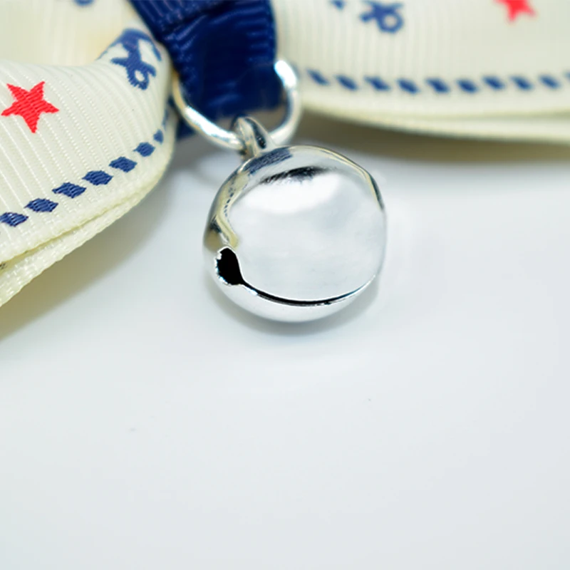 Ошейник для питомца с колокольчиком и бантом милое мягкое регулируемое ошейник