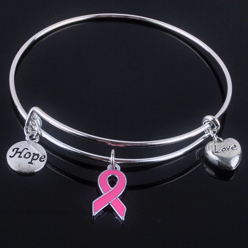 Новый дизайн диаметр 65 мм регулируемый провод браслет болтающаяся лента hope love charm