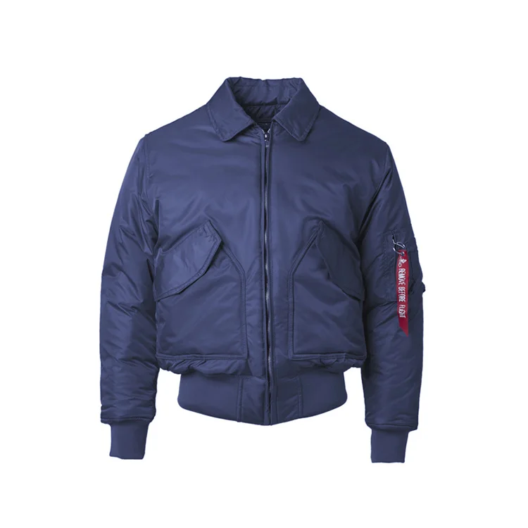 Dark Green Jacket CWU-45P, толстая зимняя куртка, Мужская короткая куртка-бомбер, Мужская свободная куртка-пилот с отложным воротником, зимнее пальто в стиле хип-хоп - Цвет: Dark Green Jacket