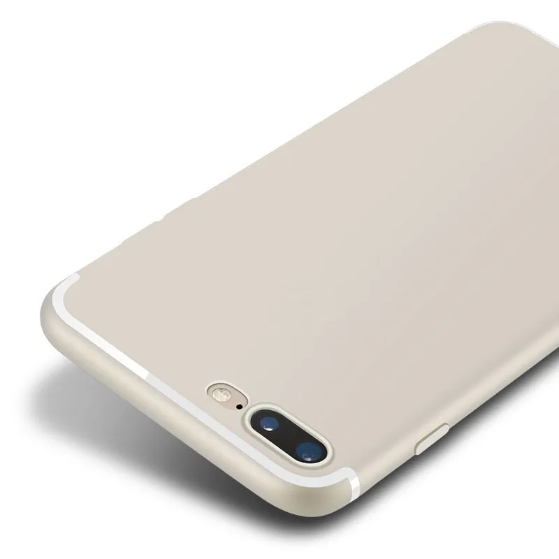 Ультра тонкий мягкий силиконовый чехол из ТПУ для iPhone 7 6 6S Plus 5 5S 5SE 360 Полный чехол матовый черный силиконовый чехол для мобильного телефона s