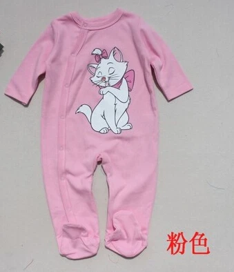 Pink Осенне-зимняя хлопковая одежда с сумкой для ног Детские Полосатые Комбинезоны из окрашенного хлопка(от 3 до 12 месяцев - Цвет: Pink