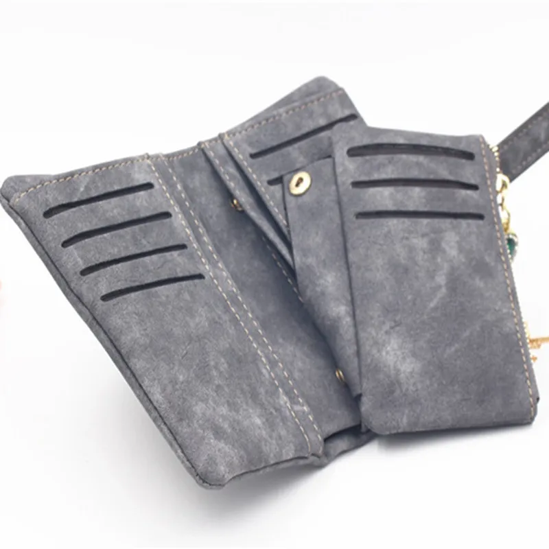 Женские кошельки из искусственной кожи кошелек с эффектом потертости украшенный