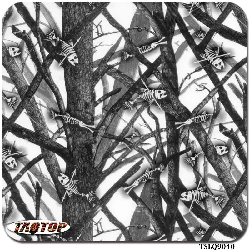 

iTAATOP TSMQ9040 Size 1M*10M High Quality Fish And Camo Tree Water Transfer Printing Film Hydrographic Films Black