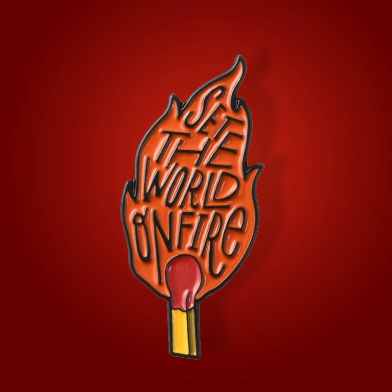 Эмалированная брошь Set the world on fire в форме спички украшение для соревнований