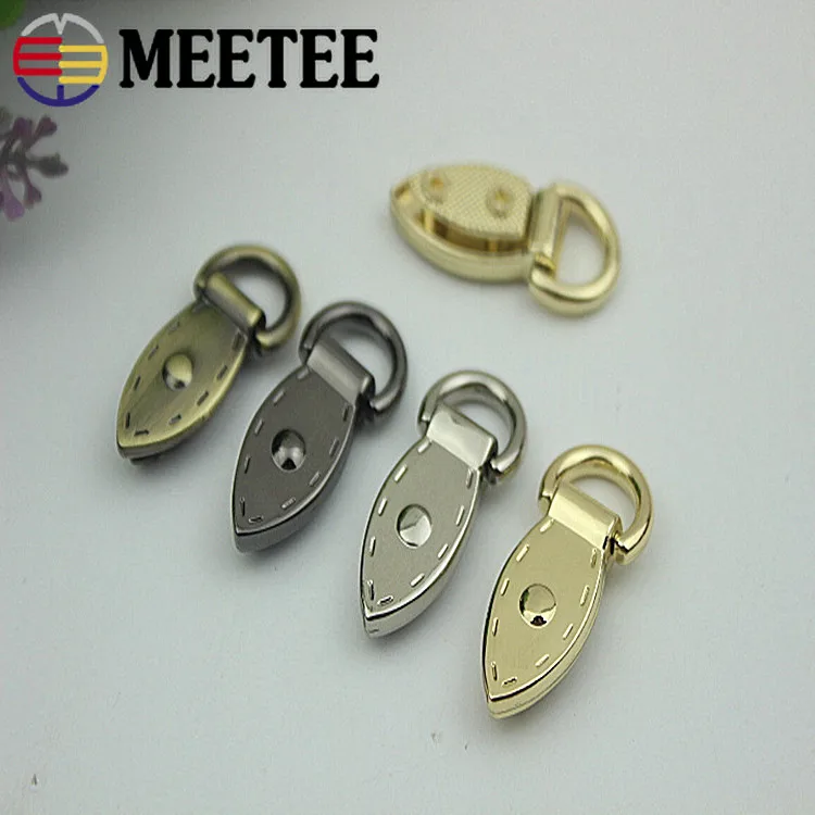 Meetee 8*1 см Чистый брелок из коровьей кожи пряжки металл латунь нержавеющая сталь D Скоба кольцо Пряжка DIY сумки Кожа ремесло аксессуары