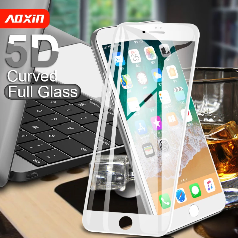 AOXIN 5D полный изогнутый край закаленного стекла для Apple iPhone 7 Plus протектор экрана на