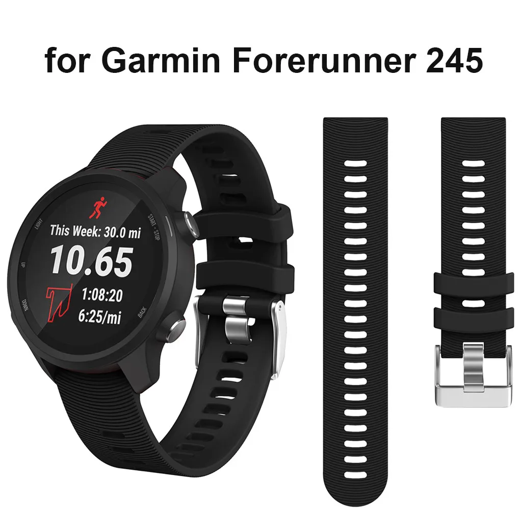 Силиконовый ремешок для наручных часов сменный Garmin Forerunner 245 M аксессуары умных