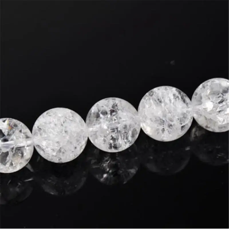 Натуральный белый Снежный треснутый хрустальный камень белые хрустальные