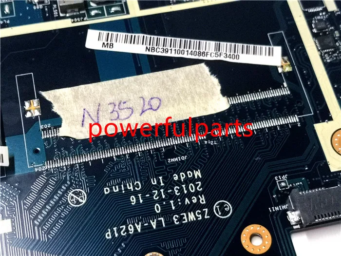 100% рабочая материнская плата для ноутбука acer aspire E1 510 510G LA A621P системная Z5WE3 N2920