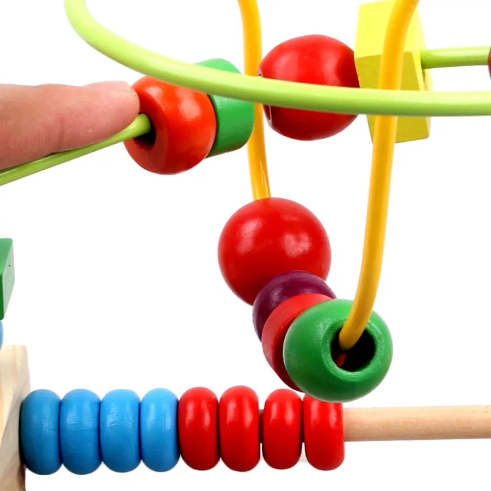 Surwish деревянные игрушки Счетный шарик Abacus проволока лабиринт американские горки деревянная развивающая игрушка для детей