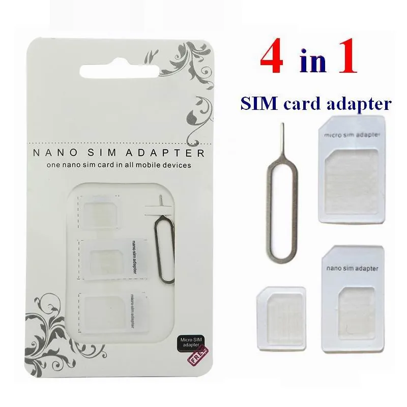 4000 набор новейших 4 в 1 Nano/Micro к Micro/стандартный лоток для адаптера sim-карты с ключом