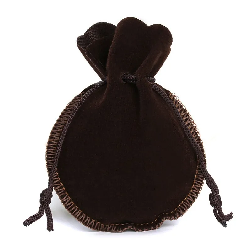 Brown 10 шт 2 размера Calabash упаковка Шнурок Бархатный Мешок Саше подарочный мешок для ювелирных изделий свадебные вещи вечерние Бусины Контейнер для хранения - Цвет: Brown