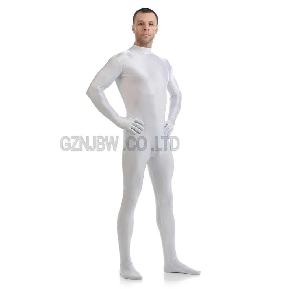 

Взрослые мужские костюмы для косплея Zentai из спандекса без головы с белой яркой кожей костюм на Хэллоуин боди