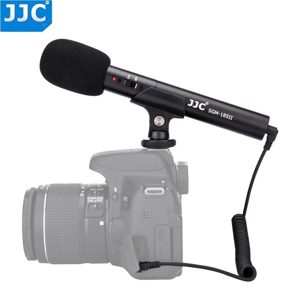 

JJC Camera Microphone with Clip for Canon SONY Nikon Olympus Panasonic ZOOM DLSRs Camcorder Features 3.5mm Mic-level Input Jack