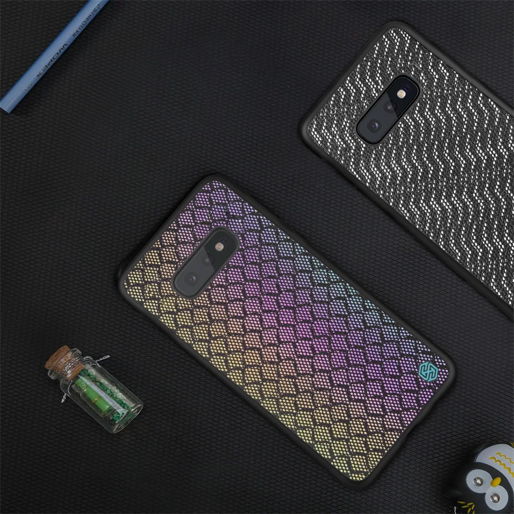 Для samsung Galaxy S10 S10e S10 Plus чехол NILLKIN мерцающий светоотражающий чехол TPU Рамка PC Нижняя оболочка задняя крышка для samsung S10e