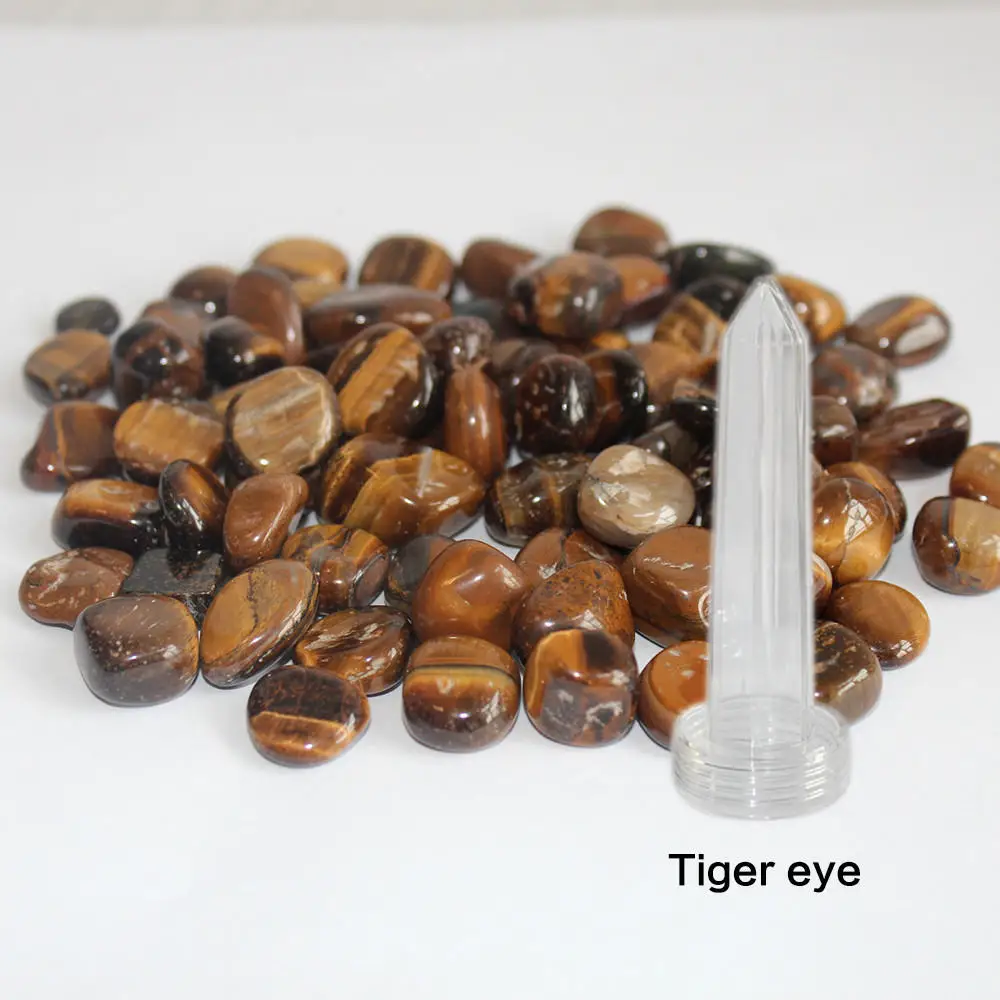 tiger eye Все виды натурального кристаллического камня гравия кварца полудрагоценные камни чашка для воды и бутылка украшения Шестиугольная точка заменить - Цвет: tiger eye