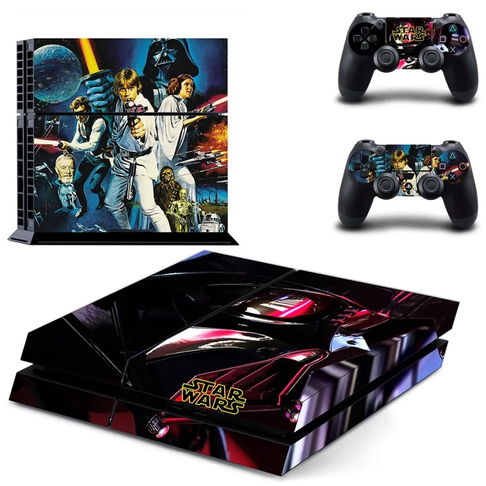 PS4 Звездные войны виниловая наклейка Кожа Наклейка для Playstation 4 консоли и 2 контроллера Скины