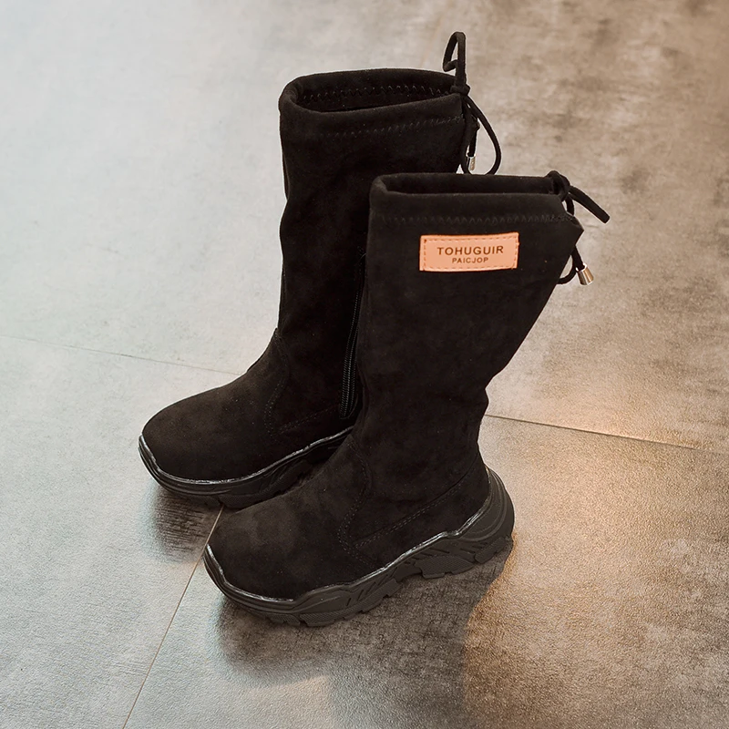 2018 осень и Новинка зимы модная одежда для девочек сто ботинки на шнуровке