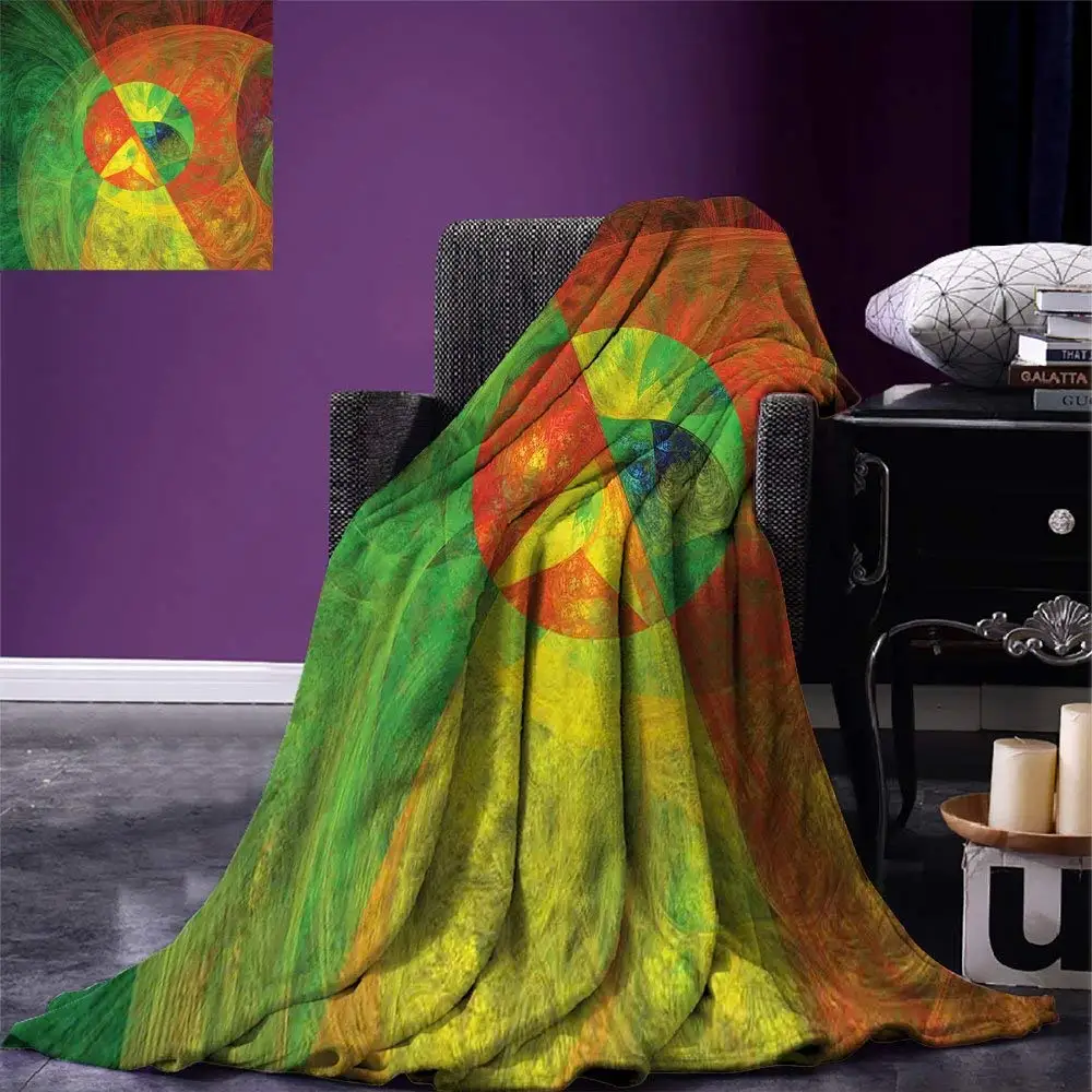 Psychedelic пледы одеяло абстрактное художественное Surreal Fractal Dreamlike фантазия гармония