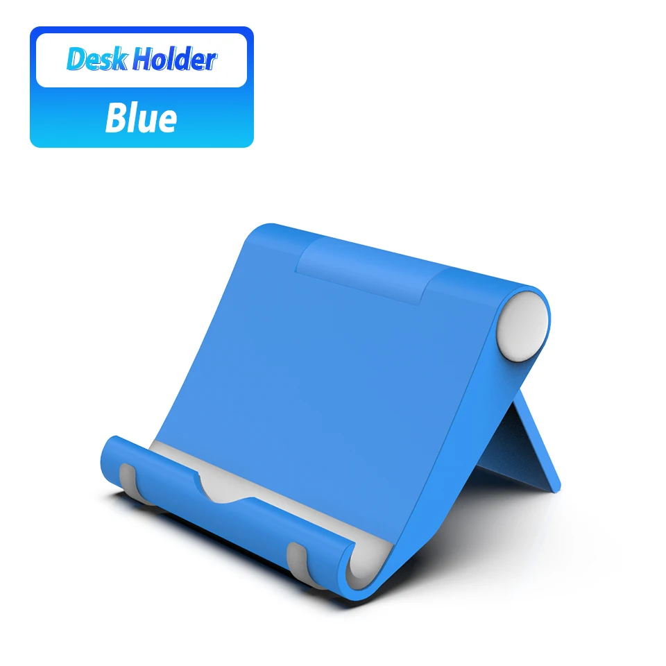 blue Складная Настольная подставка для телефона и планшета, подставка для iPhone Xiaomi Mi9 Redmi Note 7 huawei P30 pro, многоугольная настольная поддержка смартфона - Цвет: blue