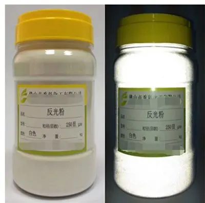 100 г белый серый светоотражающий порошок высокорефракционное стекло порошковый