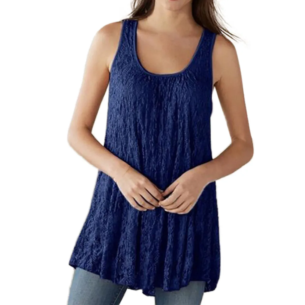 Модный женский жилет большого размера с круглым вырезом без рукавов однотонные