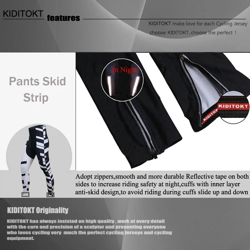 

KIDITOKT 2020 Pro Shockproof MTB Bike Cycling Trousers Mountain Bicycle Cycling Tights With Coolmax 3D Gel Padded Cycling Pants