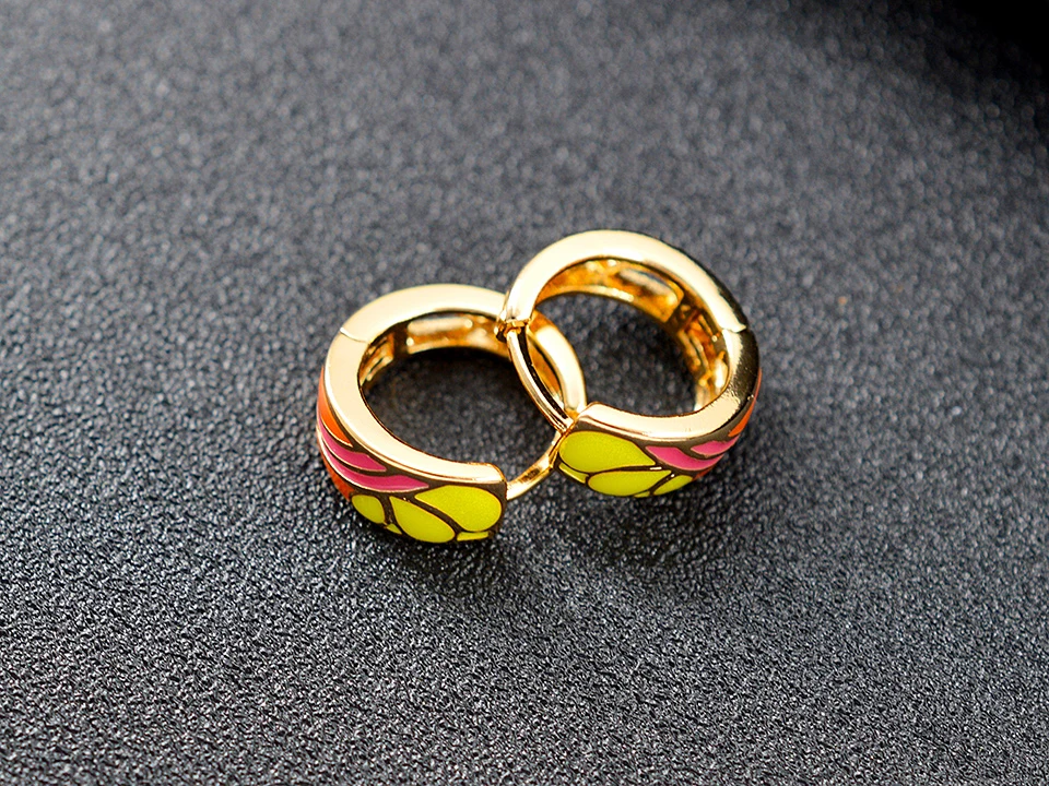 Sunny Jewelry уникальные серьги-кольца ювелирные изделия для женщин медные ювелирные изделия трехцветные геометрические серьги для свадебных ювелирных изделий