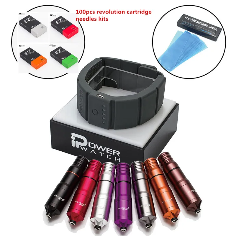 Ручка для тату-машинки EZ Filter V2 с новым блоком питания I и 100 шт. картриджей | Красота