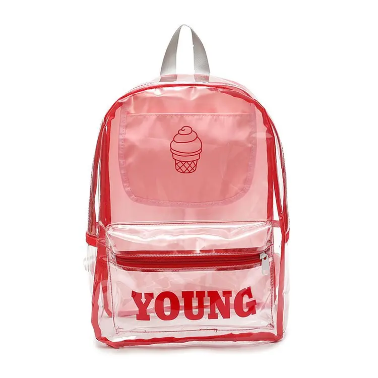 Летний рюкзак прозрачный Желейный легкая Большая вместительная сумка
