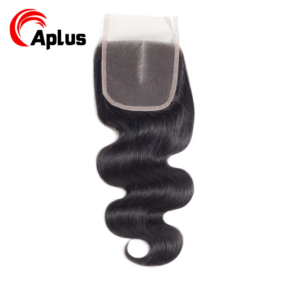 

Aplus Hair Brazilian Hair Weave Bundles With Closure Natural Black Body Wave Hair 6 bundles with closure With Baby Hair Non Remy