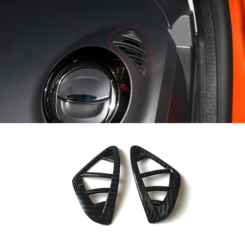 Для Renault Captur 2015 2016 2017 ABS углеродное волокно передний кондиционер выпускной клапан