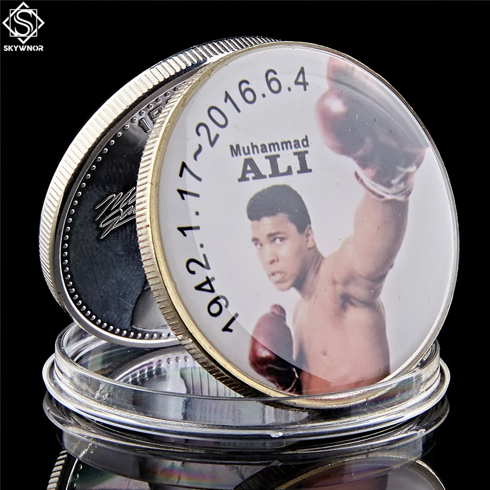 1942 2016 Muhammad Ali Известный США бокс игра Сувенир Монета W/роскошная коробка для