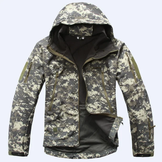 ACU Камуфляжное пальто TAD из акульей кожи, армейские куртки, мужские непромокаемые тактические толстовки-софтшелл с капюшоном, армейские ветровки, куртки - Цвет: ACU